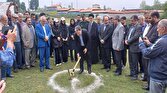 کلنگ زنی زمین فوتبال چمن مصنوعی روستای دیوا شهرستان بابل