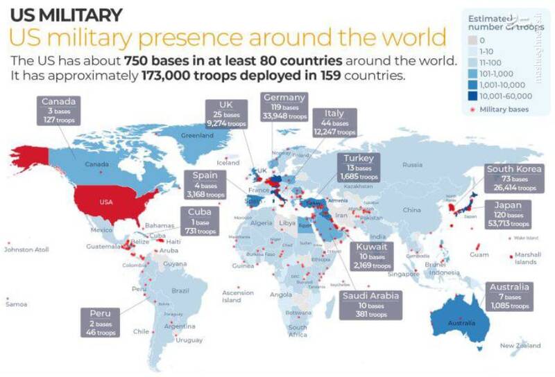 تعداد پایگاه‌های نظامی آمریکا در ژاپن چقدر است؟