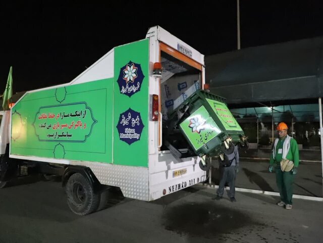 ‌خدمت‌رسانی پاکبانان شیراز به زائران اربعین در مرز شلمچه