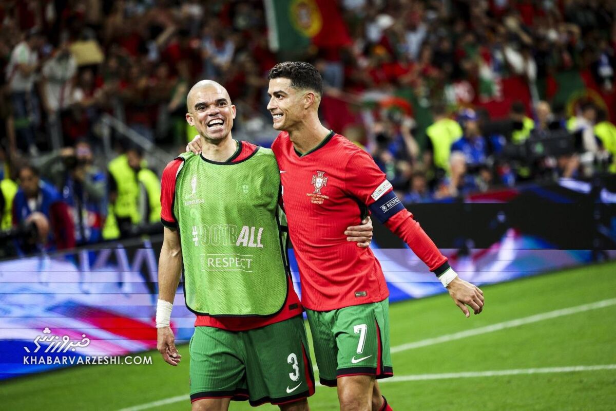 عکس| واکنش رونالدو به اتفاقات بازی دراماتیک پرتغال – اسلوونی